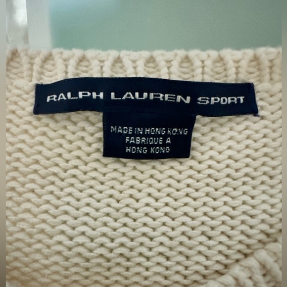 SALE VTG Ralph Lauren’s Iconic Americana RL Flag Knitted Cotton Sweater- Medium - Picture 8 of 10